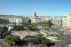 Plaça Catalunya im Zentrum von Barcelona