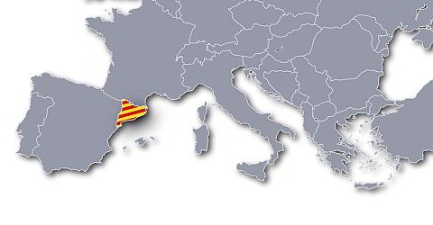 Catalonia on the map