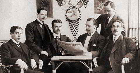 Joan Gamper (3rd from right) and founding members of FC Barcelona