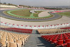 Overview of the Grandstands at the Circuit de Barcelona-Catalunya