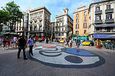 La Rambla, the famous boulevard in Barcelona